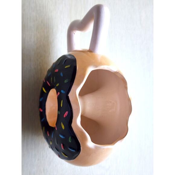 MUG-NOVELTY-Large Donut-Unique Shape-Chocolate-Sprinkles - Picture 7 of 13